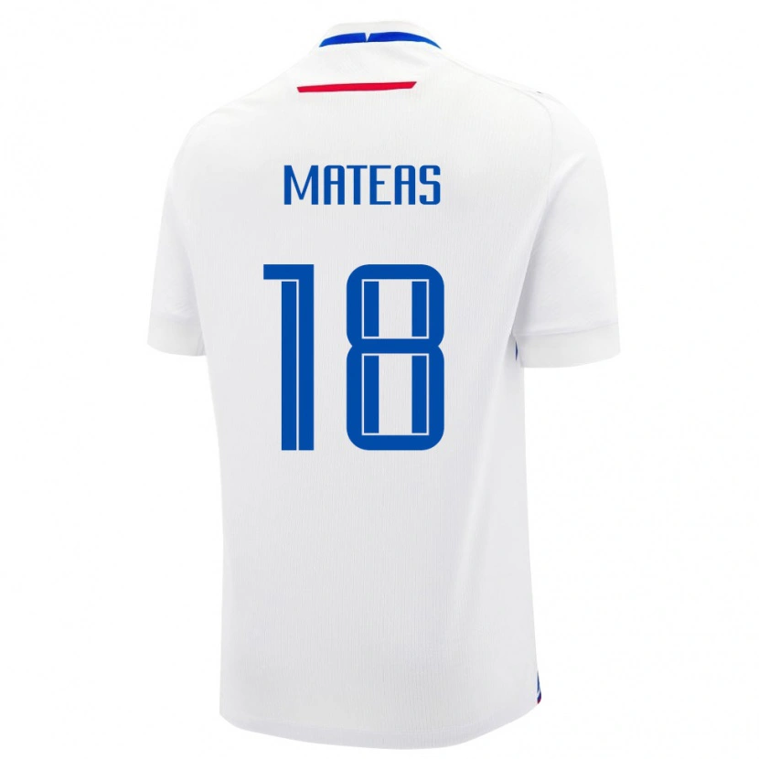 Danxen Kid Slovakia Maxim Mateas #18 White Blue Away Jersey 26-28 T-Shirt