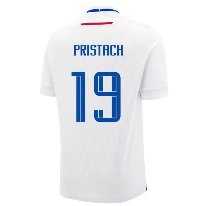 Danxen Kid Slovakia Lukas Pristach #19 White Blue Away Jersey 26-28 T-Shirt