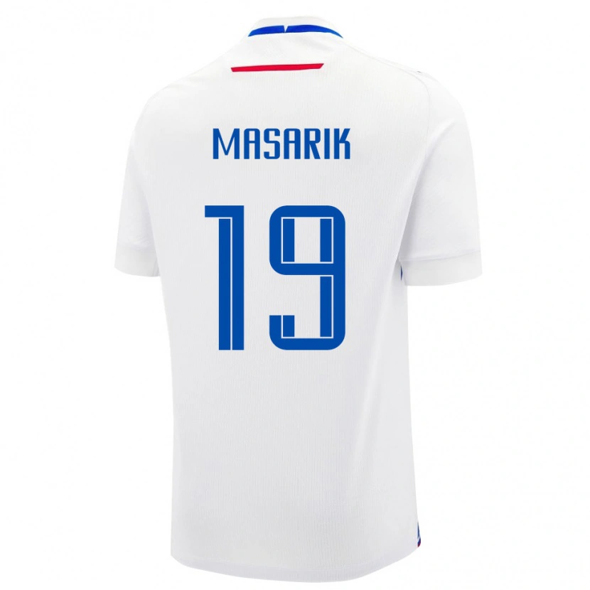 Danxen Kid Slovakia Marian Masarik #19 White Blue Away Jersey 26-28 T-Shirt