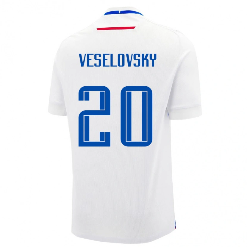 Danxen Kid Slovakia Dominik Veselovsky #20 White Blue Away Jersey 26-28 T-Shirt