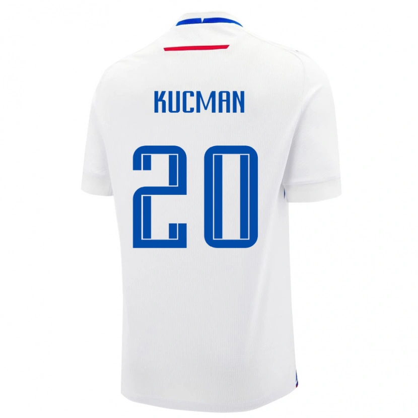 Danxen Kid Slovakia Marcel Kucman #20 White Blue Away Jersey 26-28 T-Shirt
