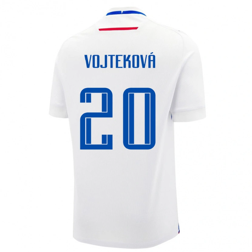 Danxen Kid Slovakia Jana Vojteková #20 White Blue Away Jersey 26-28 T-Shirt