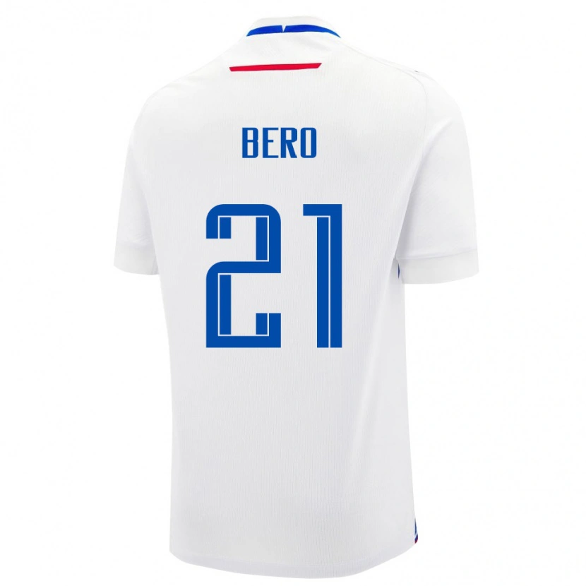 Danxen Kid Slovakia Matus Bero #21 White Blue Away Jersey 26-28 T-Shirt
