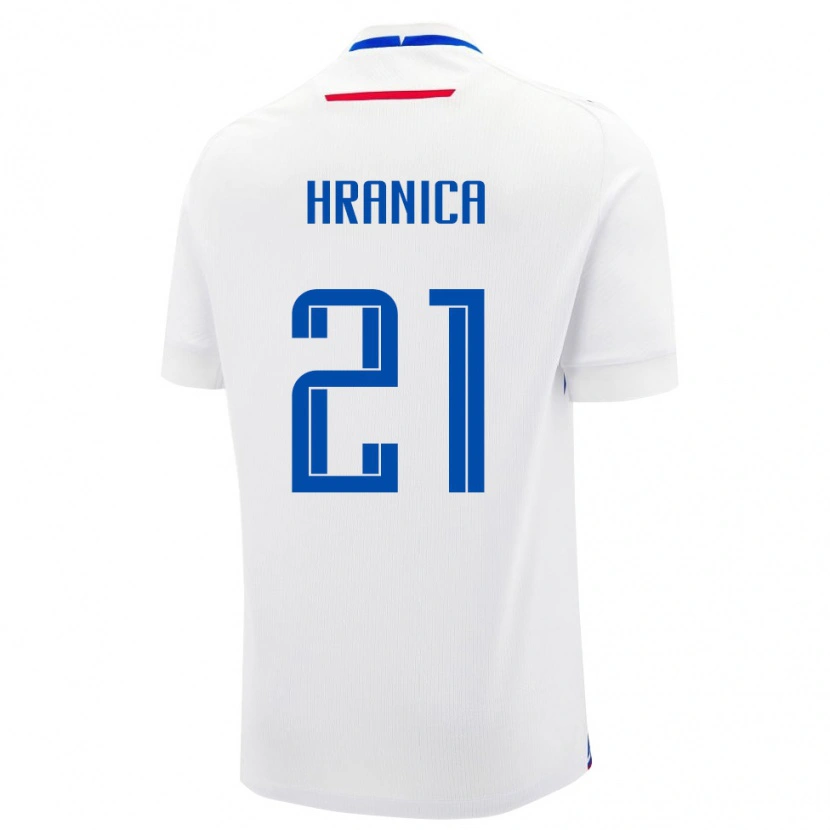 Danxen Kid Slovakia Timotej Hranica #21 White Blue Away Jersey 26-28 T-Shirt