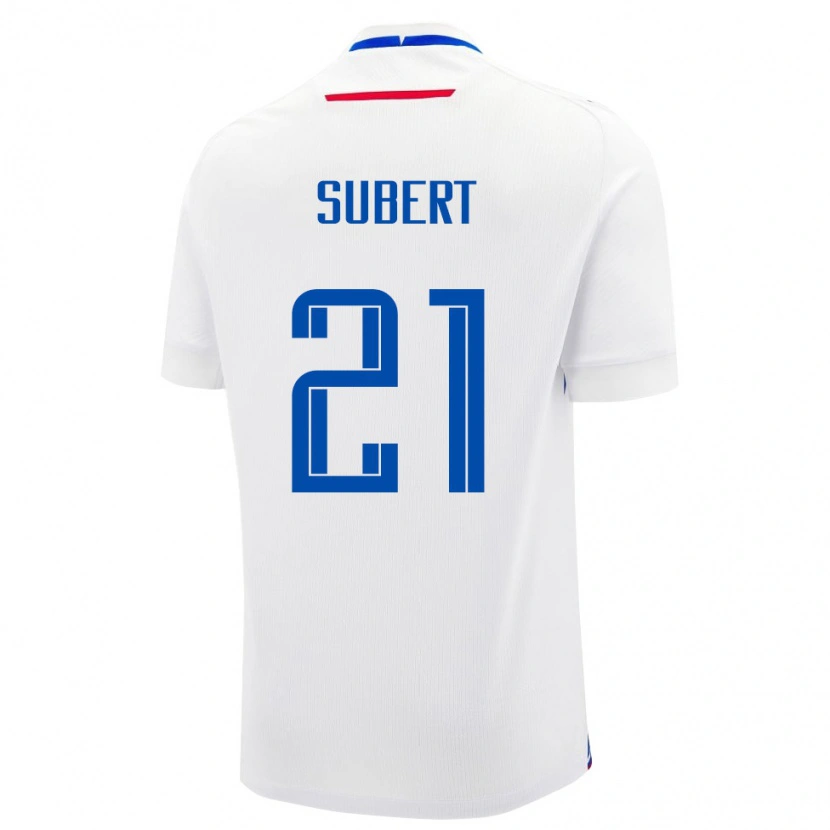 Danxen Kid Slovakia Alex Subert #21 White Blue Away Jersey 26-28 T-Shirt