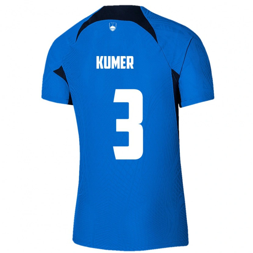 Danxen Kid Slovenia Alin Kumer Celik #3 Blue White Away Jersey 26-28 T-Shirt