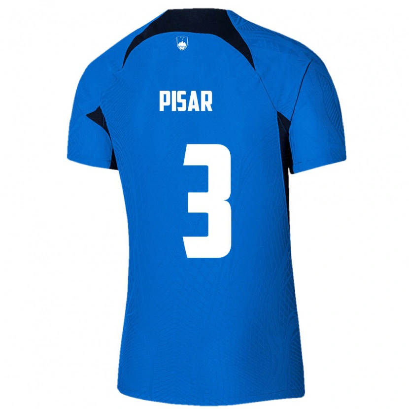 Danxen Kid Slovenia Leo Pisar #3 Blue White Away Jersey 26-28 T-Shirt