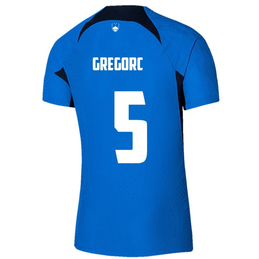 Danxen Kid Slovenia Matija Gregorc #5 Blue White Away Jersey 26-28 T-Shirt