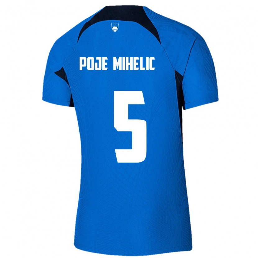 Danxen Kid Slovenia Naja Poje Mihelič #5 Blue White Away Jersey 26-28 T-Shirt