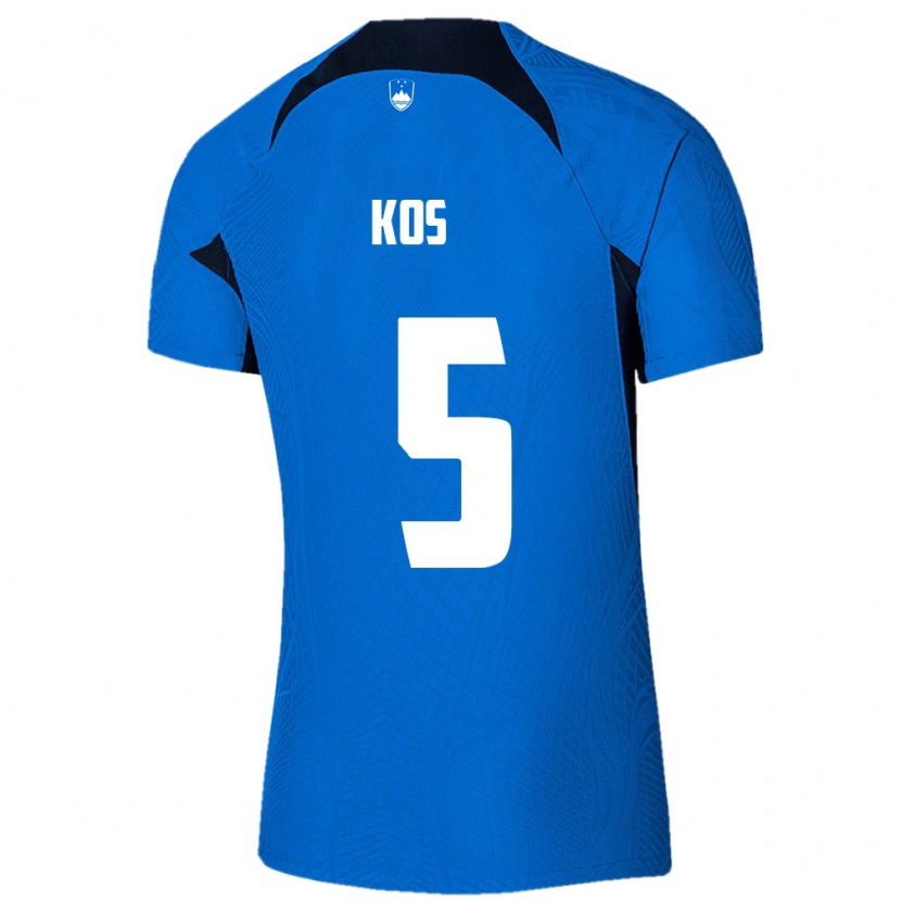 Danxen Kid Slovenia Evelina Kos #5 Blue White Away Jersey 26-28 T-Shirt