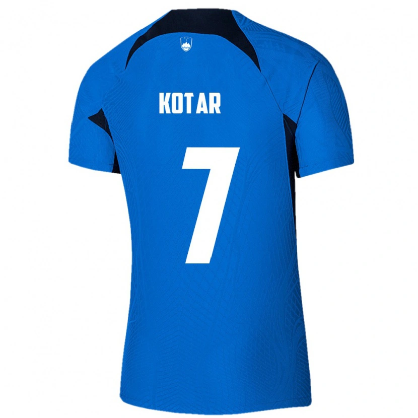Danxen Kid Slovenia Tristan Kotar #7 Blue White Away Jersey 26-28 T-Shirt