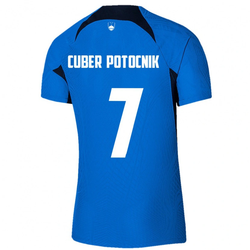 Danxen Kid Slovenia Jaka Cuber Potocnik #7 Blue White Away Jersey 26-28 T-Shirt