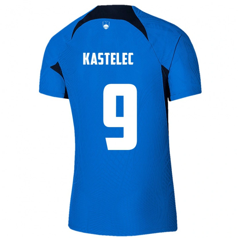 Danxen Kid Slovenia Mirjam Kastelec #9 Blue White Away Jersey 26-28 T-Shirt