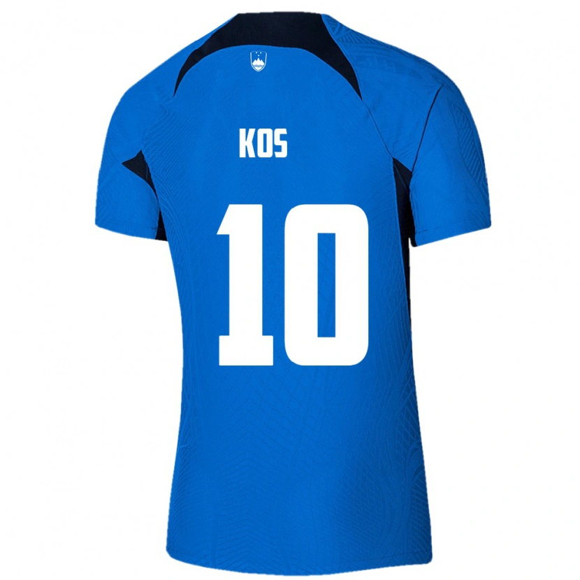 Danxen Kid Slovenia Liam Kos #10 Blue White Away Jersey 26-28 T-Shirt