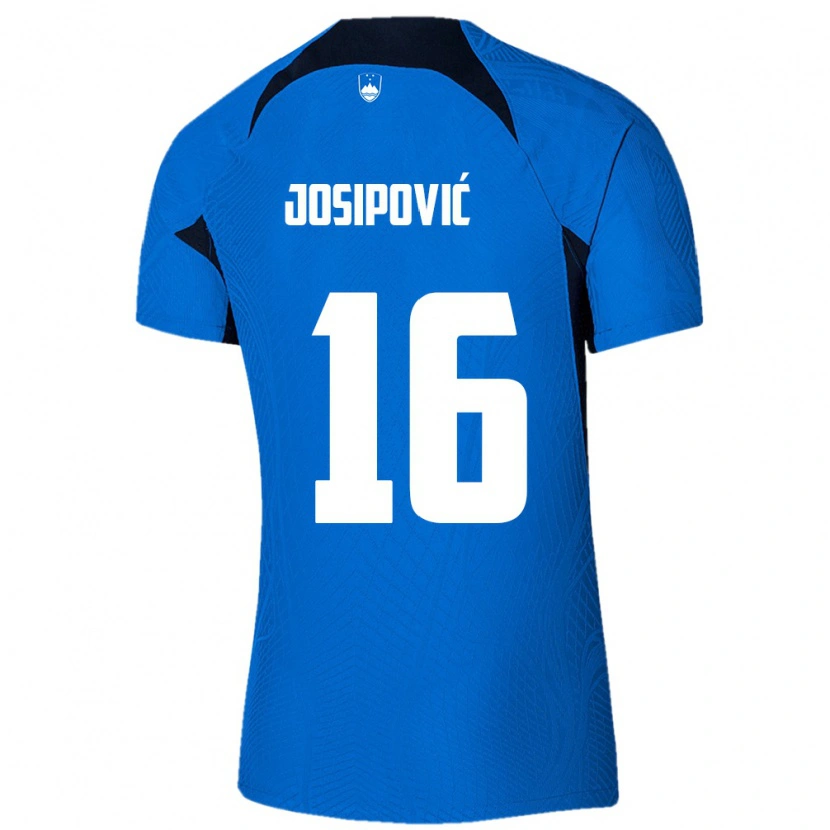 Danxen Kid Slovenia Aleksej Josipović #16 Blue White Away Jersey 26-28 T-Shirt