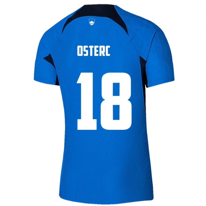Danxen Kid Slovenia Niko Osterc #18 Blue White Away Jersey 26-28 T-Shirt