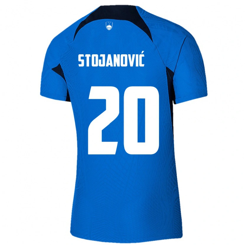 Danxen Kid Slovenia Petar Stojanović #20 Blue White Away Jersey 26-28 T-Shirt