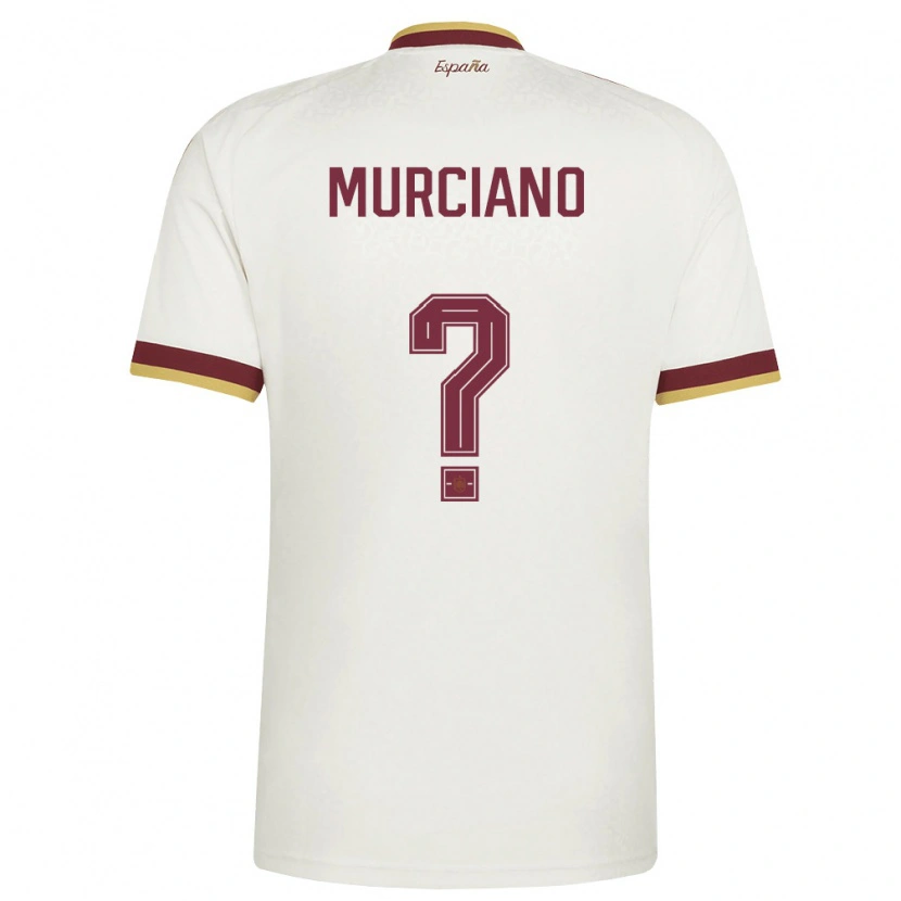 Danxen Kid Spain Antonio Murciano #0 Off-White Burgundy Away Jersey 26-28 T-Shirt
