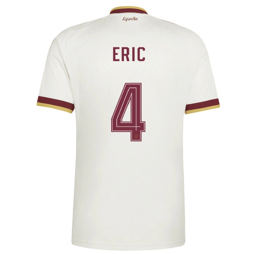Danxen Kid Spain Eric Garcia #4 Off-White Burgundy Away Jersey 26-28 T-Shirt