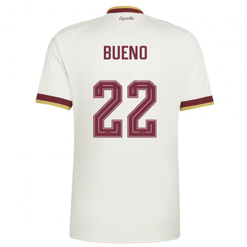 Danxen Kid Spain Hugo Bueno #22 Off-White Burgundy Away Jersey 26-28 T-Shirt