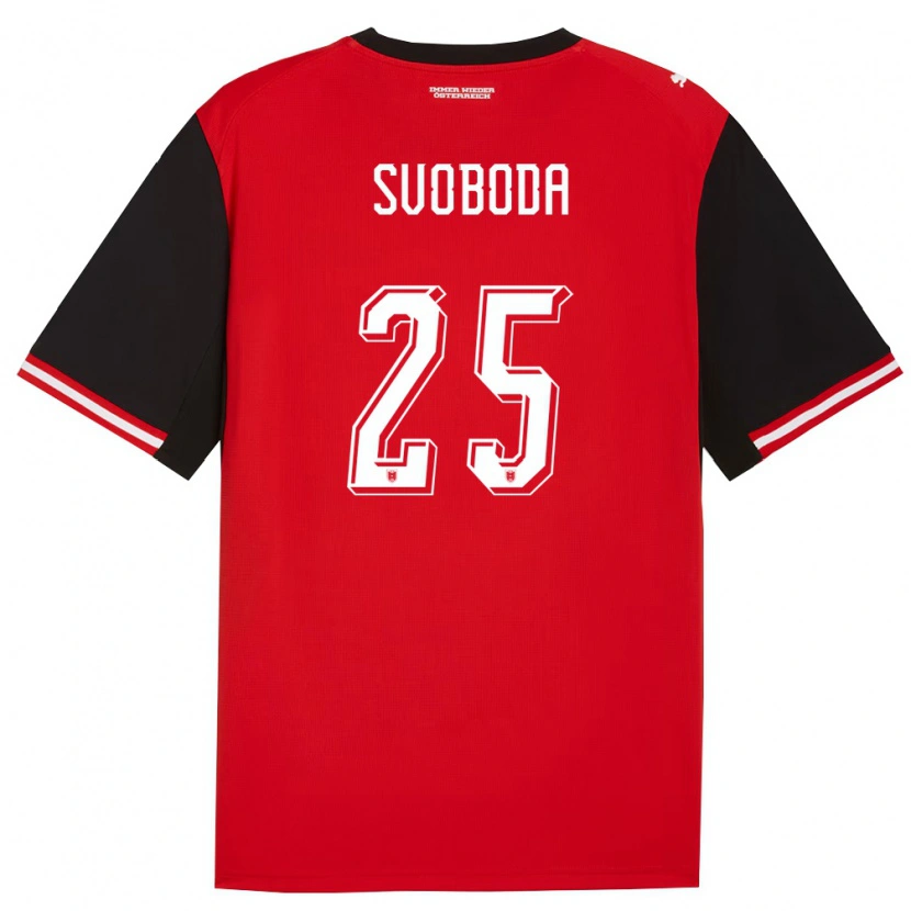 Danxen Men Austria Michael Svoboda #25 Black White Home Jersey 26-28 T-Shirt