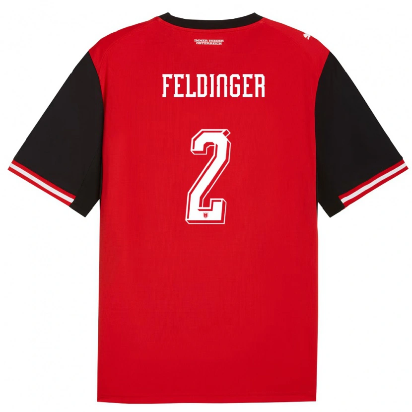 Danxen Men Austria Rafael Feldinger #2 Black White Home Jersey 26-28 T-Shirt