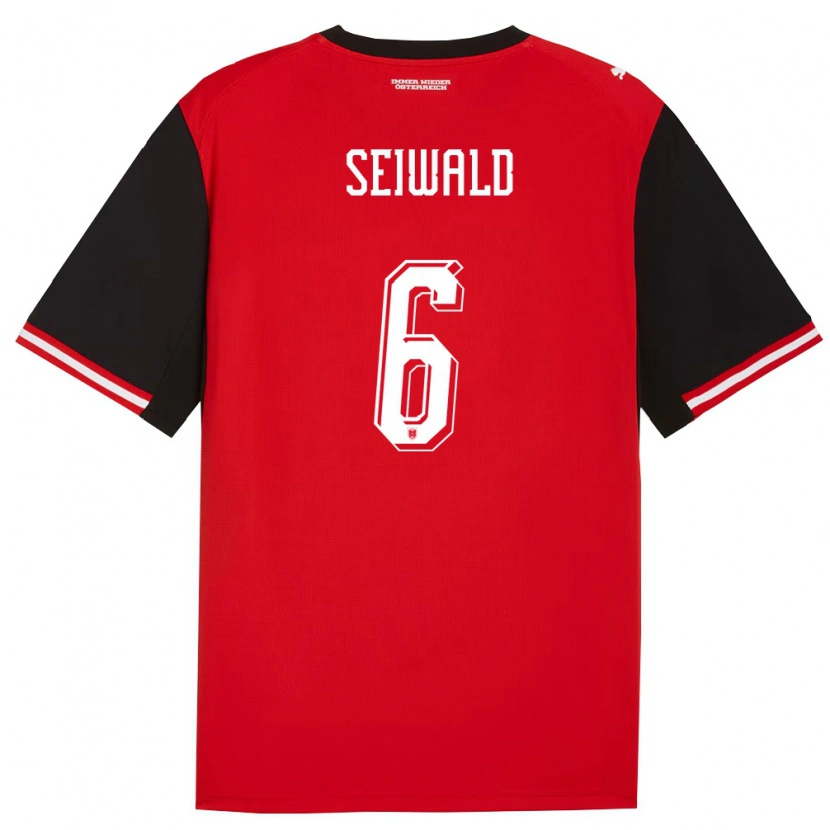 Danxen Men Austria Nicolas Seiwald #6 Black White Home Jersey 26-28 T-Shirt