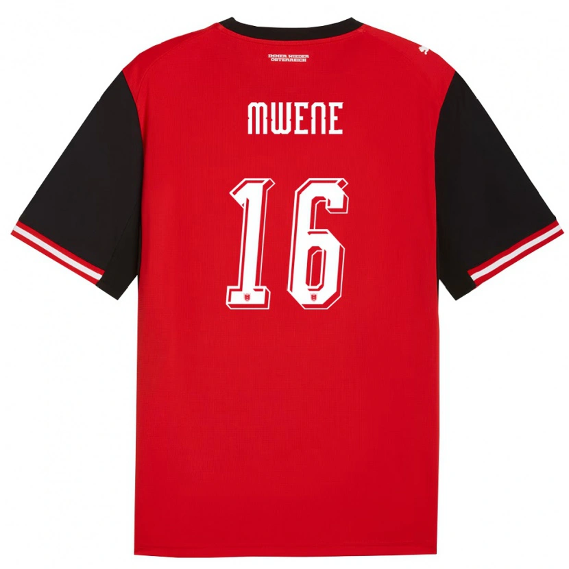 Danxen Men Austria Phillipp Mwene #16 Black White Home Jersey 26-28 T-Shirt