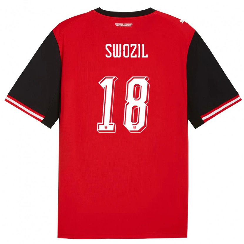 Danxen Men Austria Bernhard Swozil #18 Black White Home Jersey 26-28 T-Shirt
