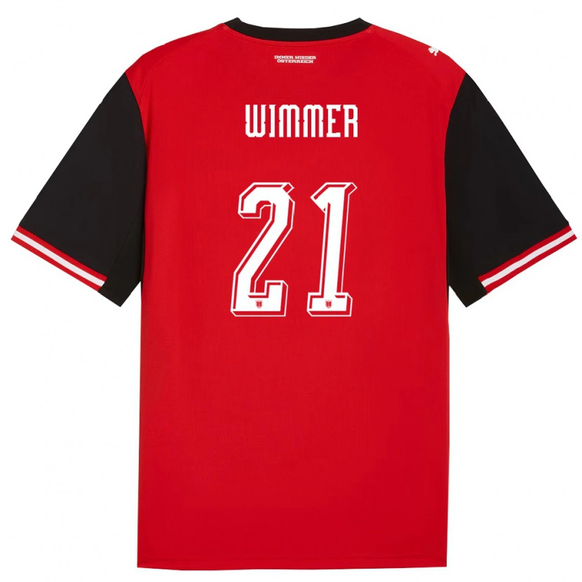 Danxen Men Austria Patrick Wimmer #21 Black White Home Jersey 26-28 T-Shirt