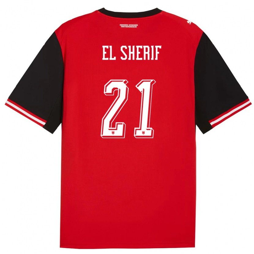 Danxen Men Austria Mariella El Sherif #21 Black White Home Jersey 26-28 T-Shirt