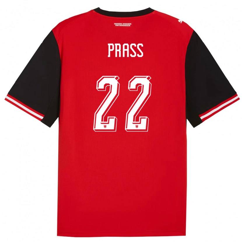 Danxen Men Austria Alexander Prass #22 Black White Home Jersey 26-28 T-Shirt