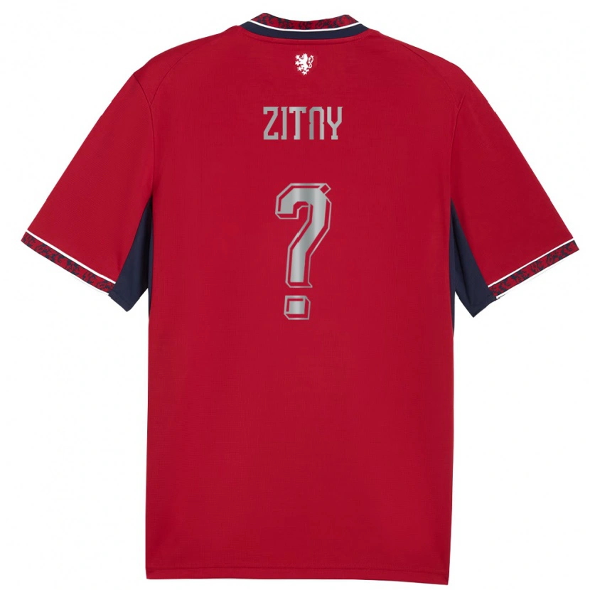 Danxen Men Czech Republic Matej Zitny #0 Red White Navy Home Jersey 26-28 T-Shirt