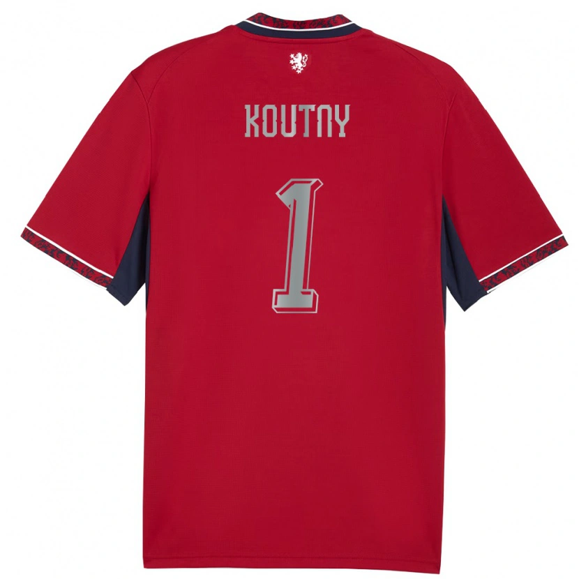 Danxen Men Czech Republic Jan Koutny #1 Red White Navy Home Jersey 26-28 T-Shirt