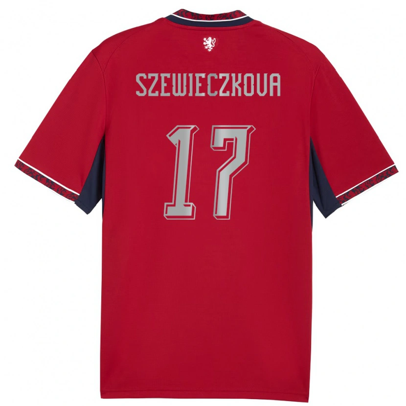 Danxen Men Czech Republic Tereza Szewieczková #17 Red White Navy Home Jersey 26-28 T-Shirt