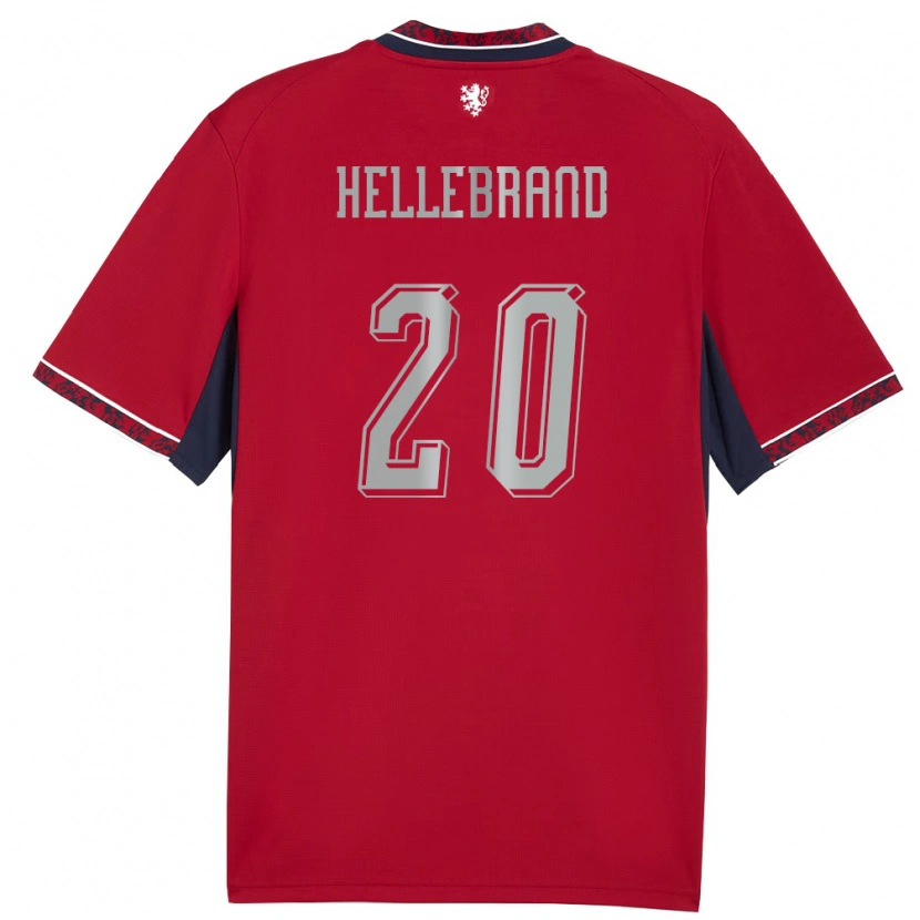 Danxen Men Czech Republic Tomas Hellebrand #20 Red White Navy Home Jersey 26-28 T-Shirt