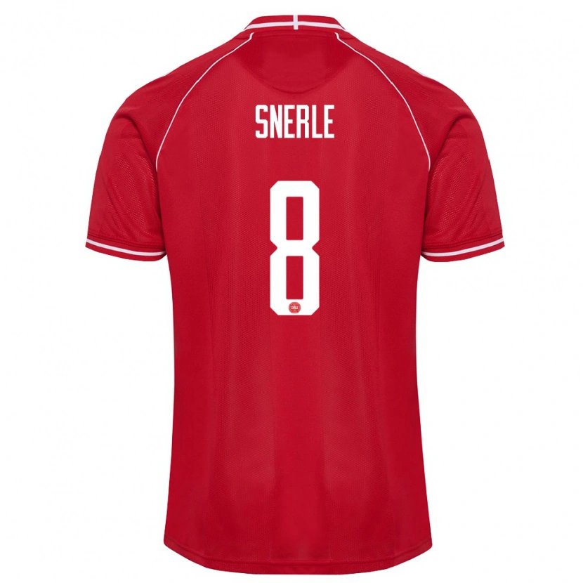 Danxen Men Denmark Emma Snerle #8 Red White Home Jersey 26-28 T-Shirt