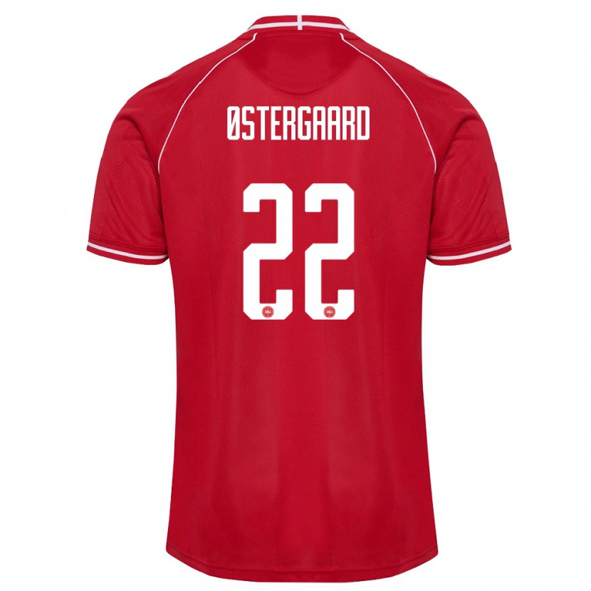Danxen Men Denmark Maja Bay Ostergaard #22 Red White Home Jersey 26-28 T-Shirt