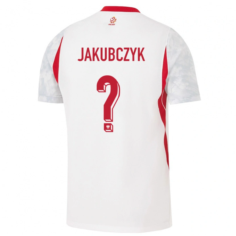 Danxen Men Poland Kamil Jakubczyk #0 White Red Gray Home Jersey 26-28 T-Shirt