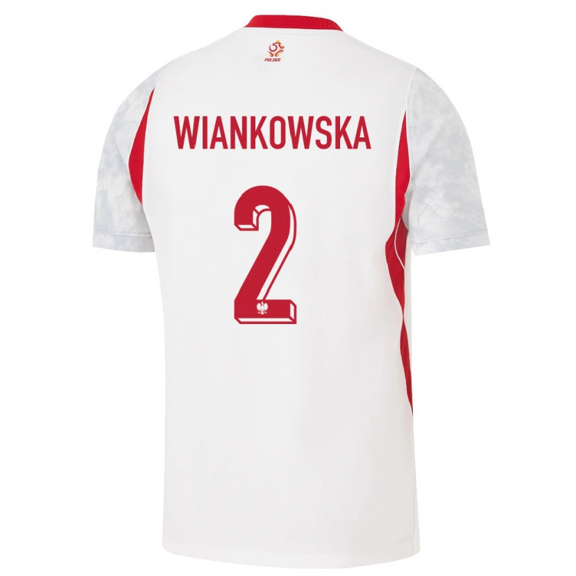 Danxen Men Poland Martyna Wiankowska #2 White Red Gray Home Jersey 26-28 T-Shirt