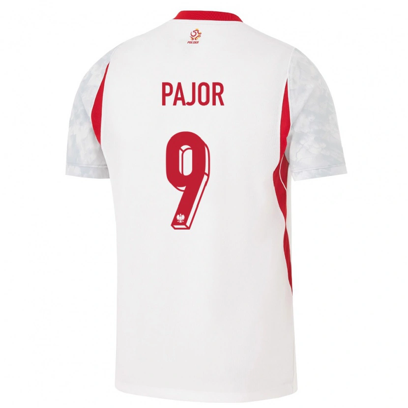 Danxen Men Poland Ewa Pajor #9 White Red Gray Home Jersey 26-28 T-Shirt