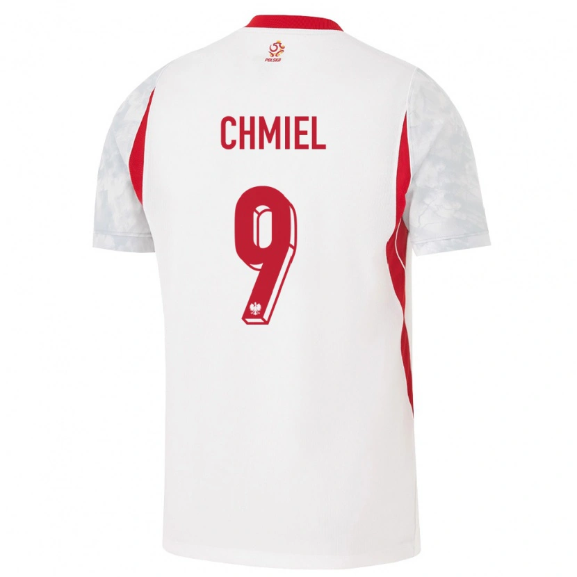 Danxen Men Poland George Chmiel #9 White Red Gray Home Jersey 26-28 T-Shirt
