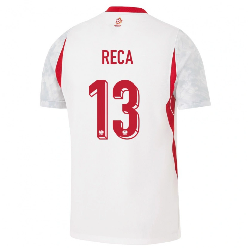Danxen Men Poland Arkadiusz Reca #13 White Red Gray Home Jersey 26-28 T-Shirt
