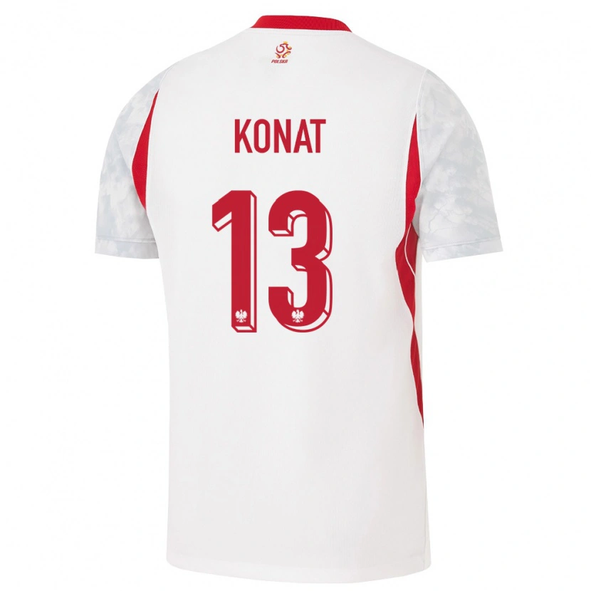 Danxen Men Poland Katarzyna Konat #13 White Red Gray Home Jersey 26-28 T-Shirt