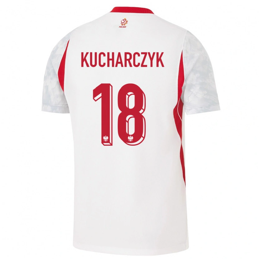 Danxen Men Poland Filip Kucharczyk #18 White Red Gray Home Jersey 26-28 T-Shirt