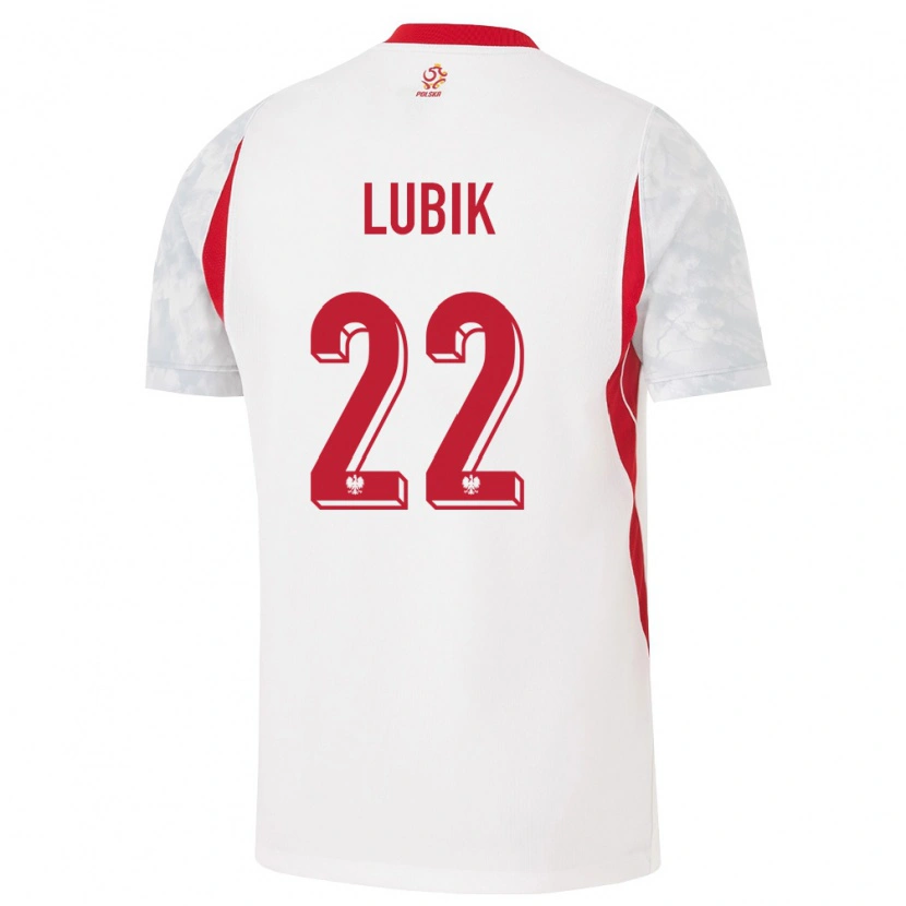 Danxen Men Poland Marcel Łubik #22 White Red Gray Home Jersey 26-28 T-Shirt