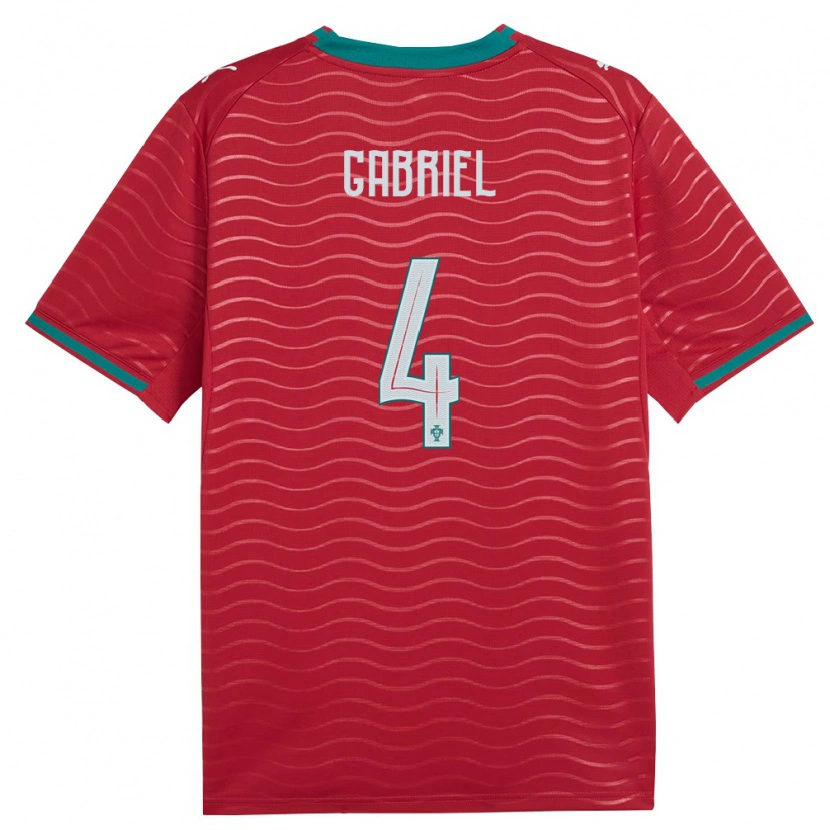 Danxen Men Portugal Tiago Gabriel #4 Red Green White Home Jersey 26-28 T-Shirt