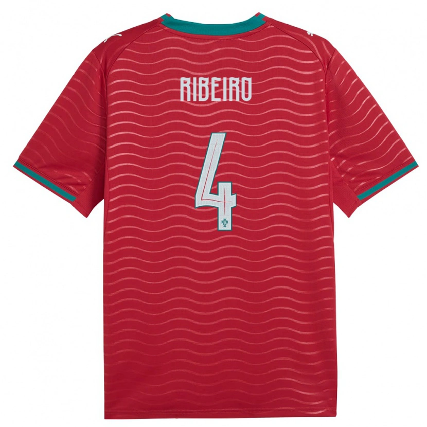 Danxen Men Portugal Ricardo Ribeiro #4 Red Green White Home Jersey 26-28 T-Shirt