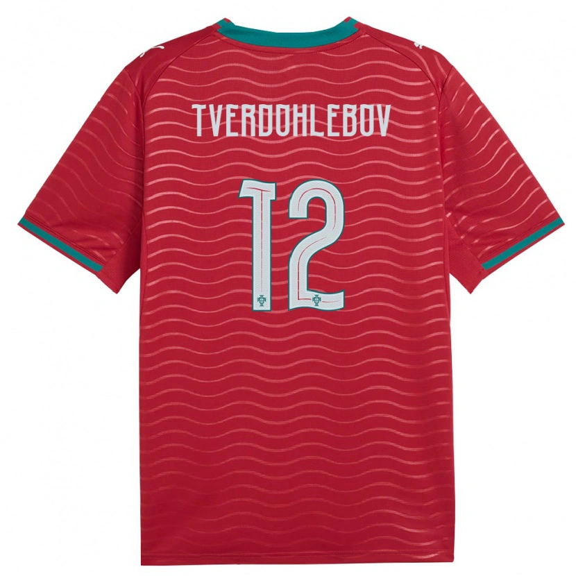 Danxen Men Portugal Alex Tverdohlebov #12 Red Green White Home Jersey 26-28 T-Shirt