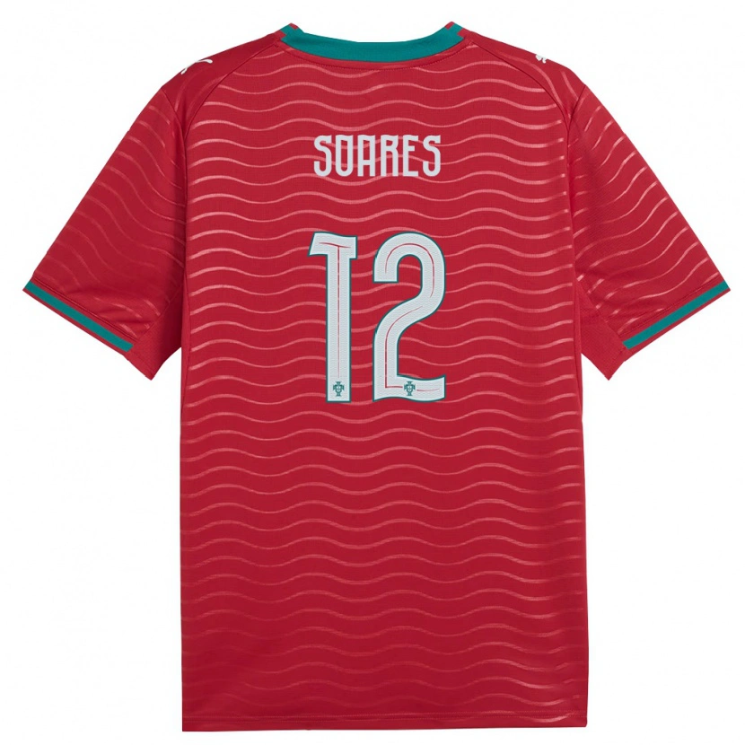 Danxen Men Portugal Samuel Soares #12 Red Green White Home Jersey 26-28 T-Shirt